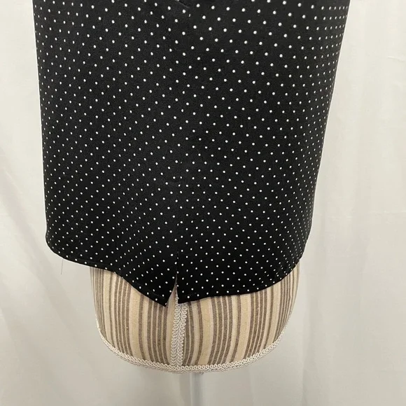 black sleeveless white polka dots blouse small - Picture 4 of 6
